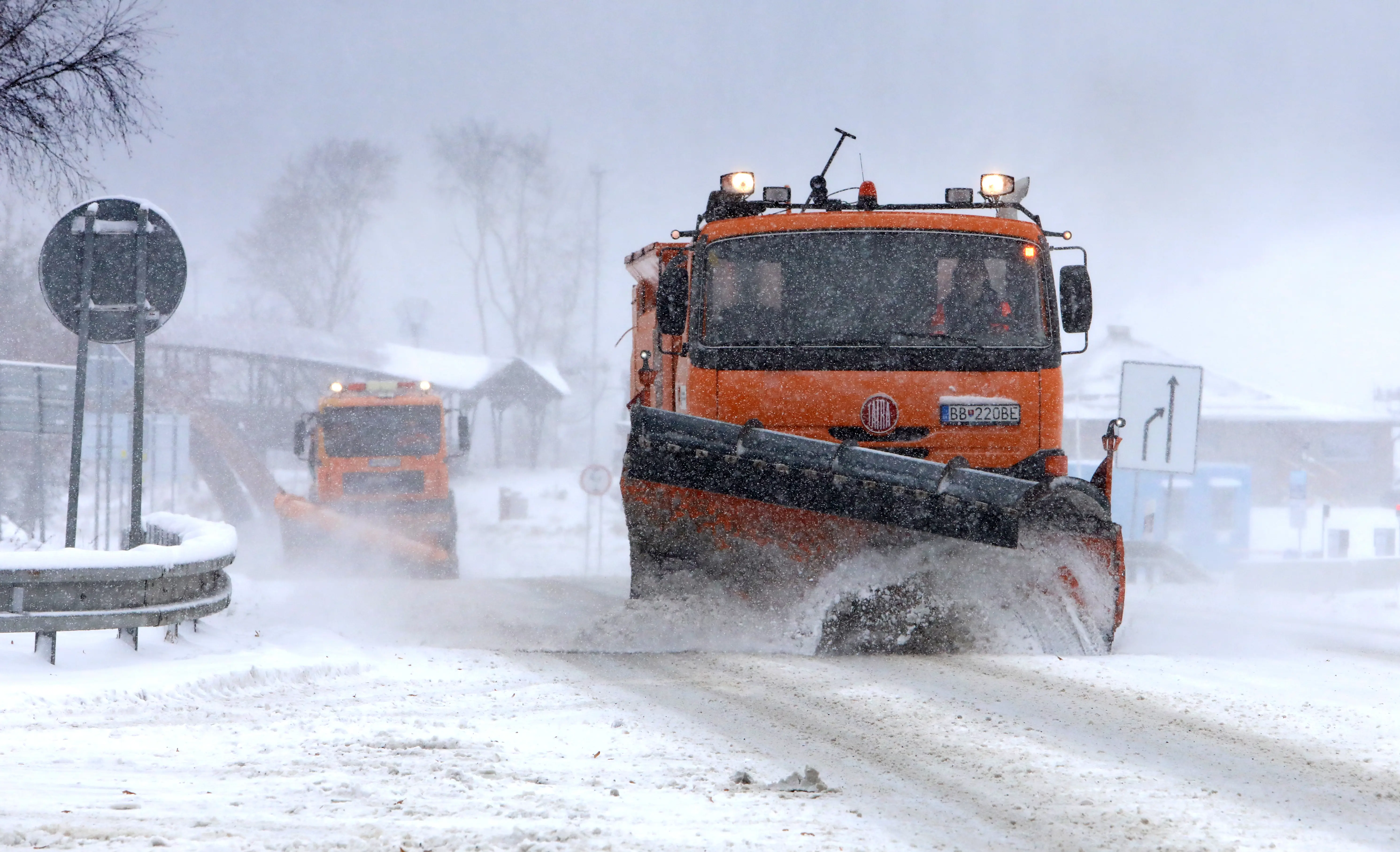 Horský priechod Donovaly sneh