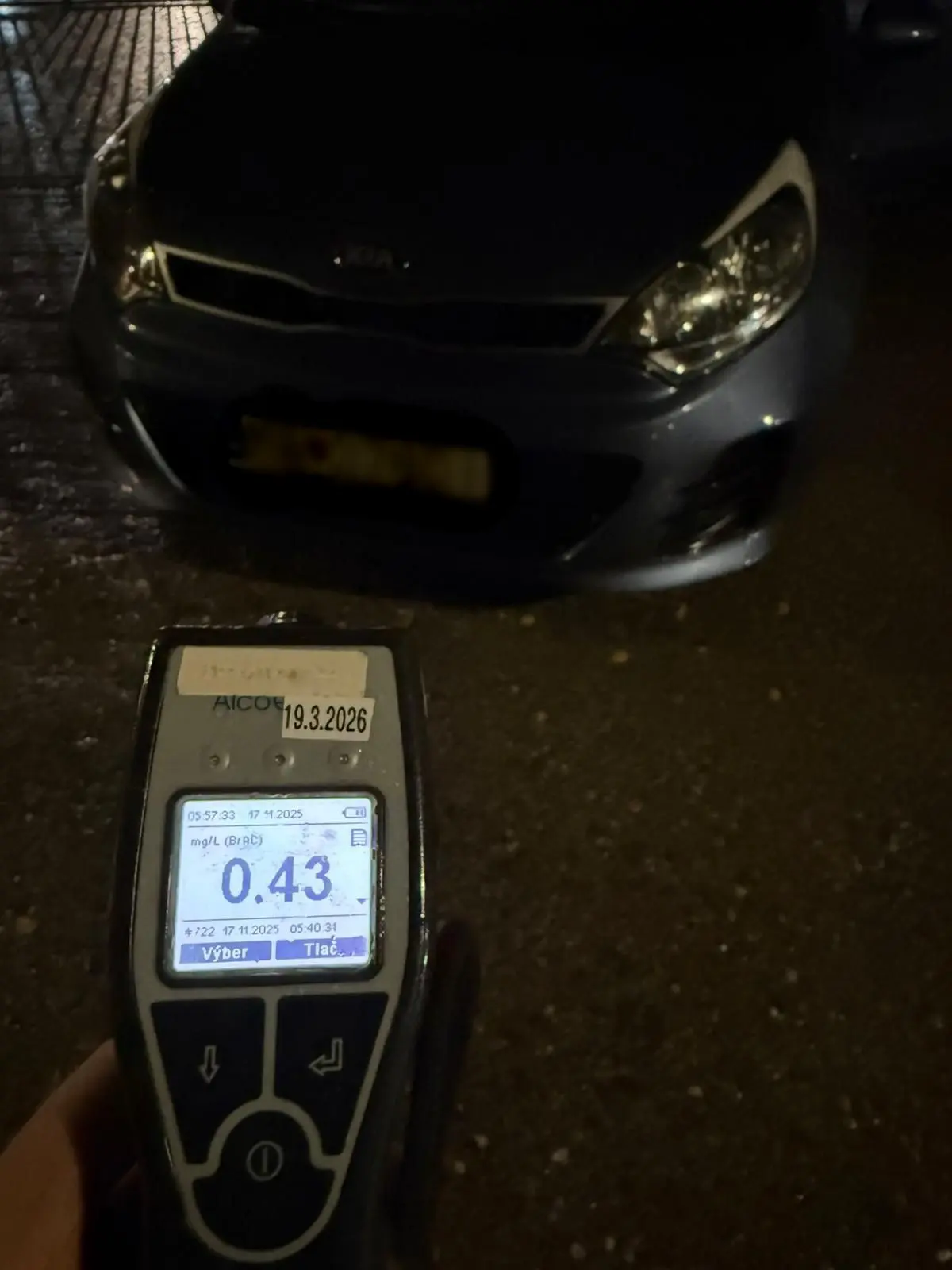 Malacky vodič alkohol