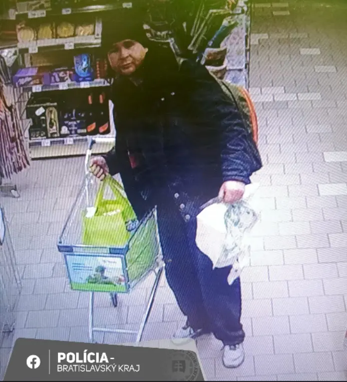 hľadaný muž Bratislava predajňa