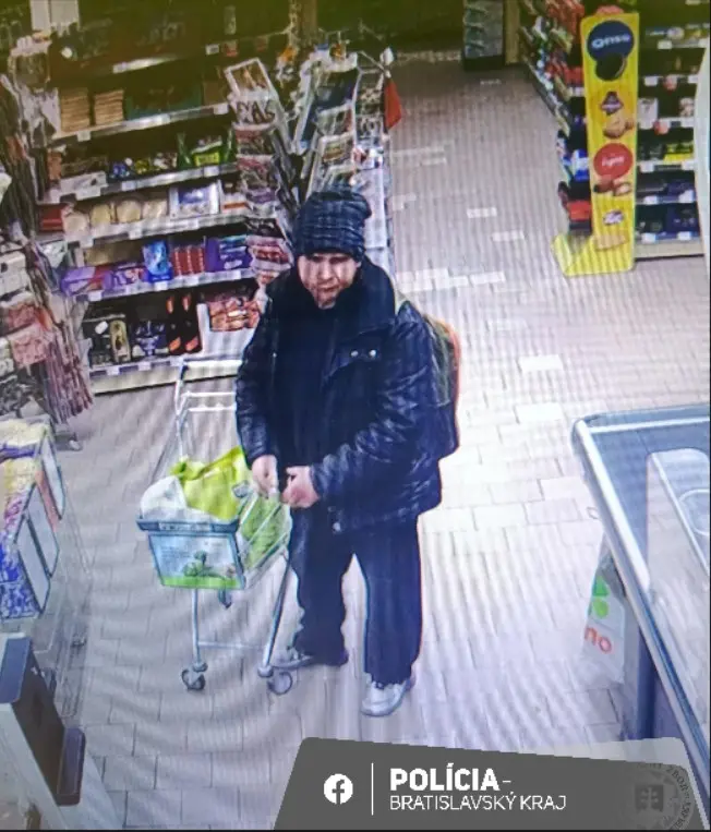 hľadaný muž Bratislava predajňa
