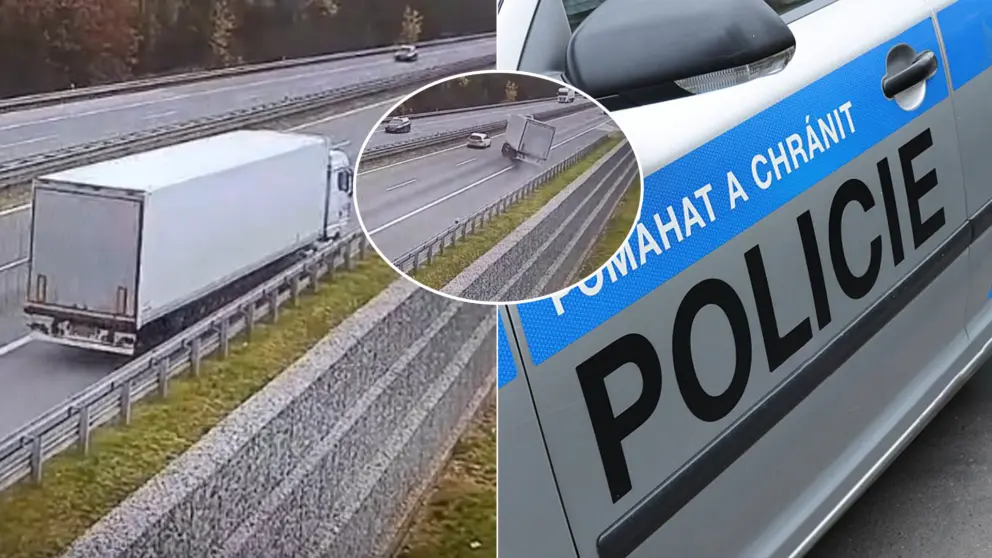 kamión opitý vodič na diaľnici D1 smerom na Brno.