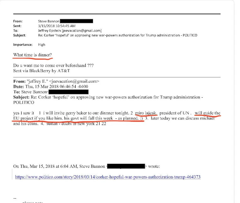 email, Epstein, Lajčák