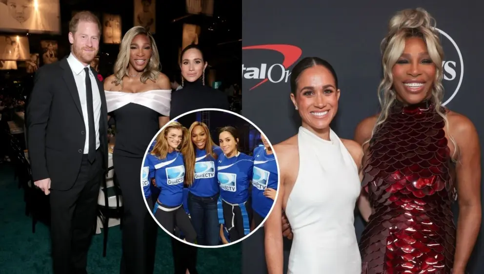 Princ Harry a Meghan Markle podporili svoju kamarátku Serenu Williamsovú