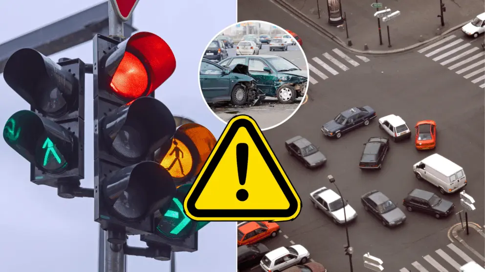 križovatka, semafor