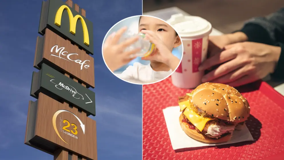 McDonald's dievča fľaša