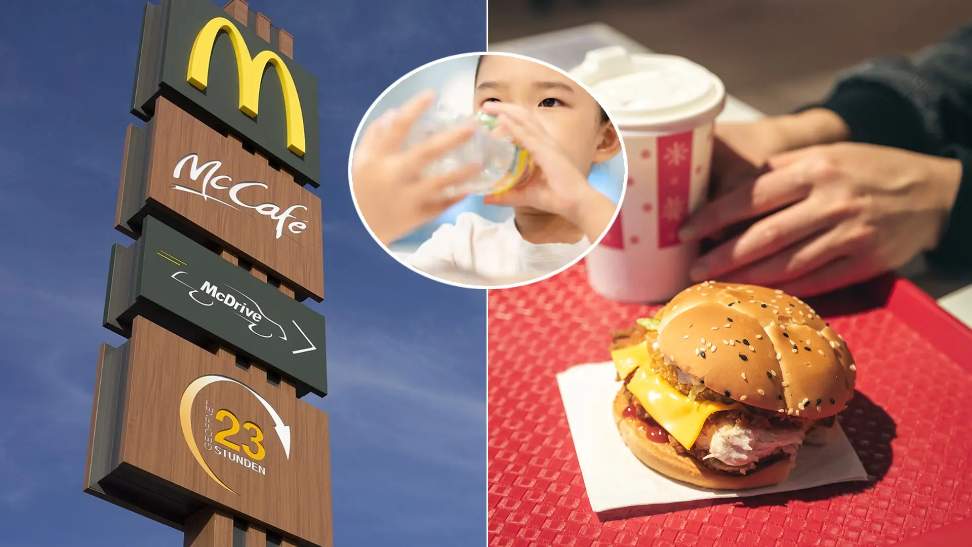 McDonald's dievča fľaša