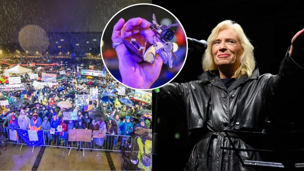 Na snímke sociologička a expremiérka Iveta Radičová na proteste.