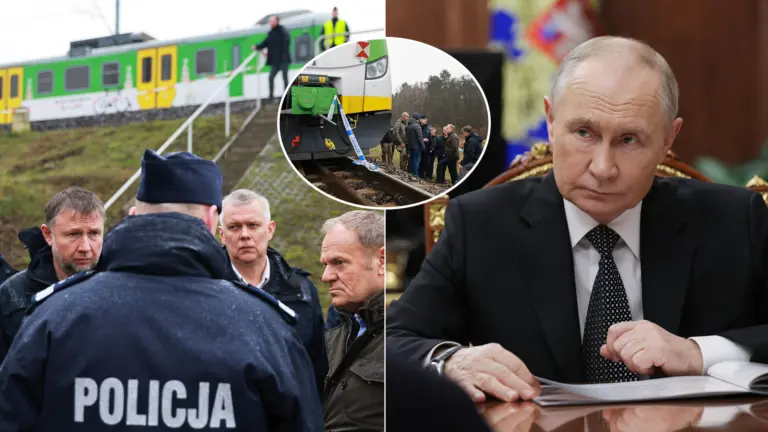 Poľsko Výbuch Železnica Sabotáž Putin