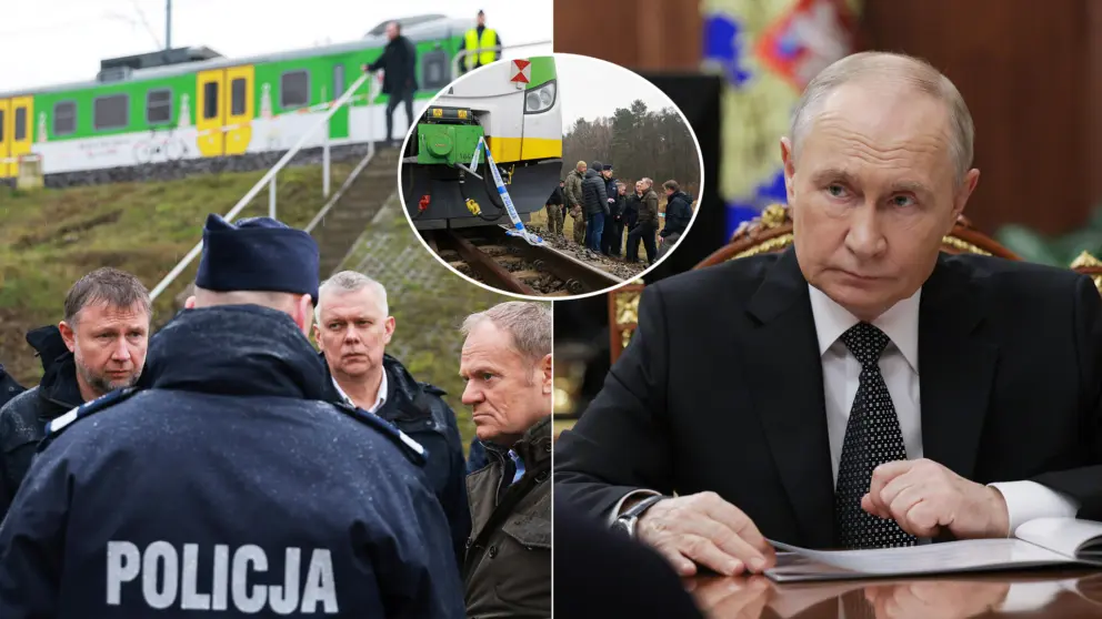 Poľsko Výbuch Železnica Sabotáž Putin