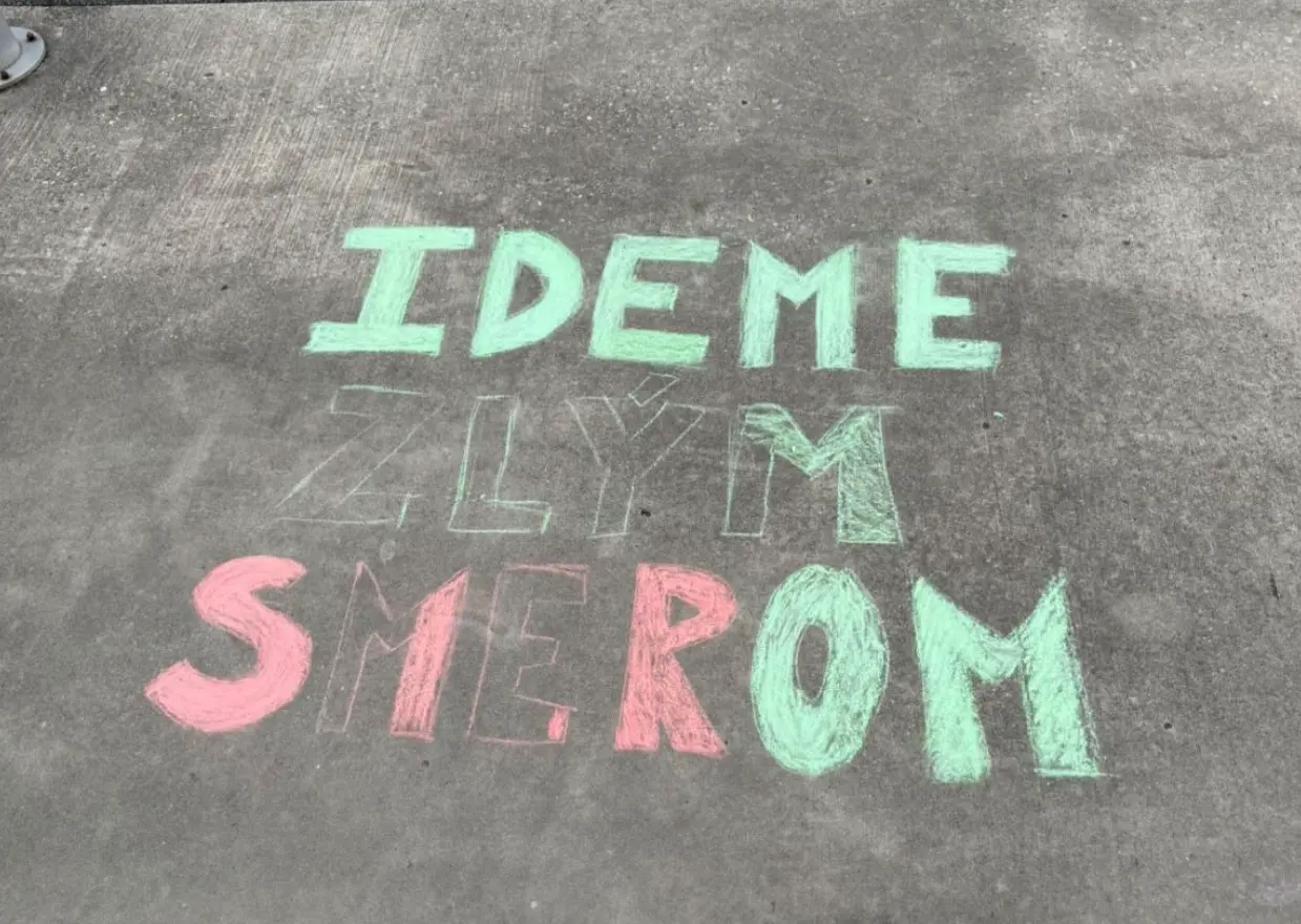 kriedový nápis, Katolícka univerzita, Ružomberok