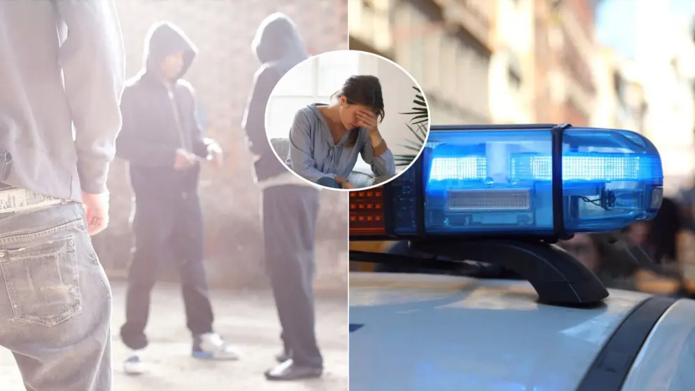 útočníci polícia žena