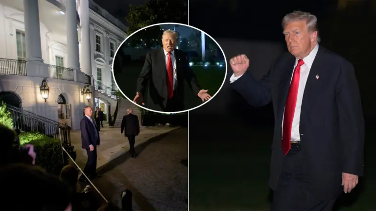 Donald Trump pri návrate do Bieleho domu