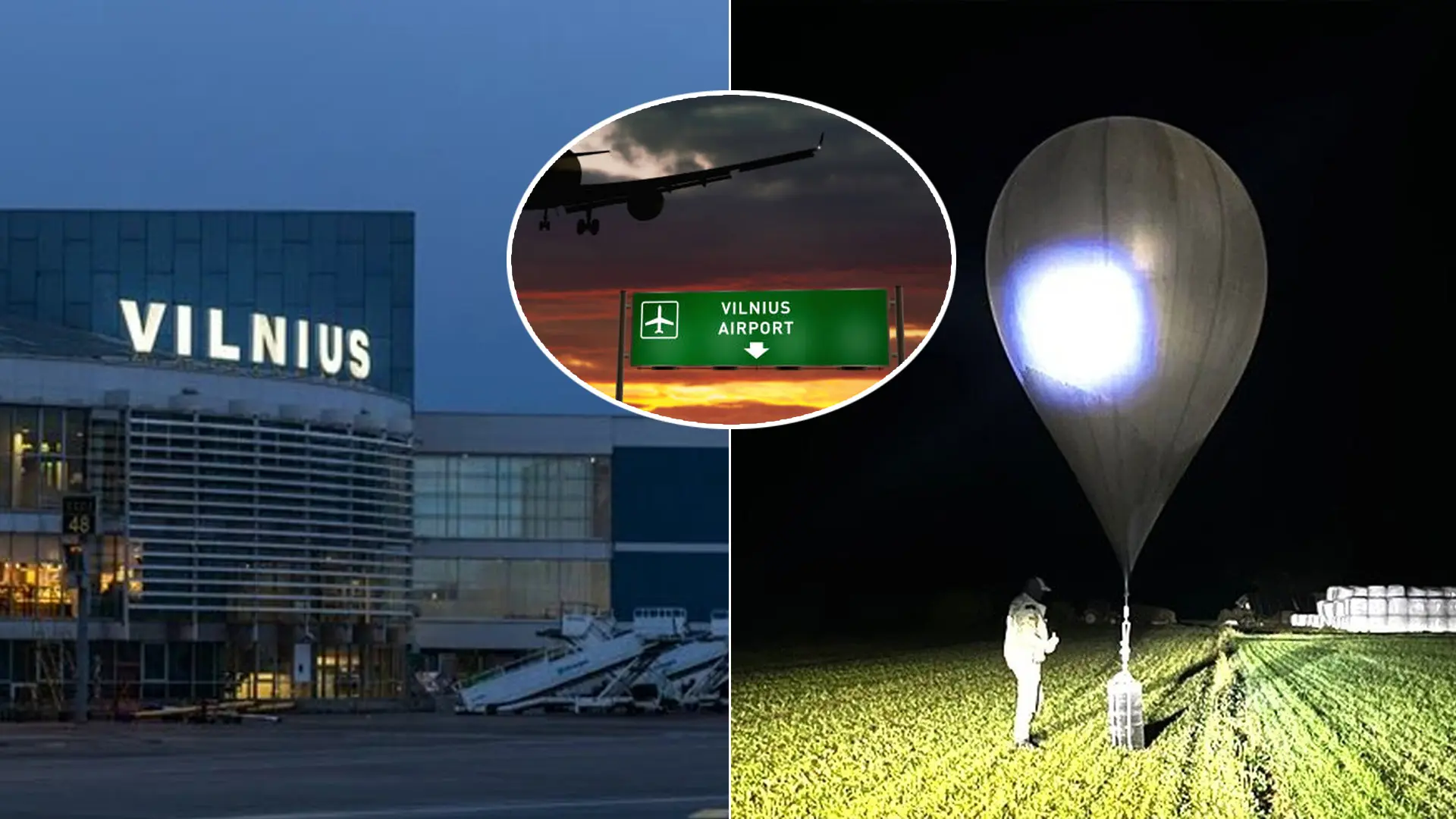 Vilnius letisko balón