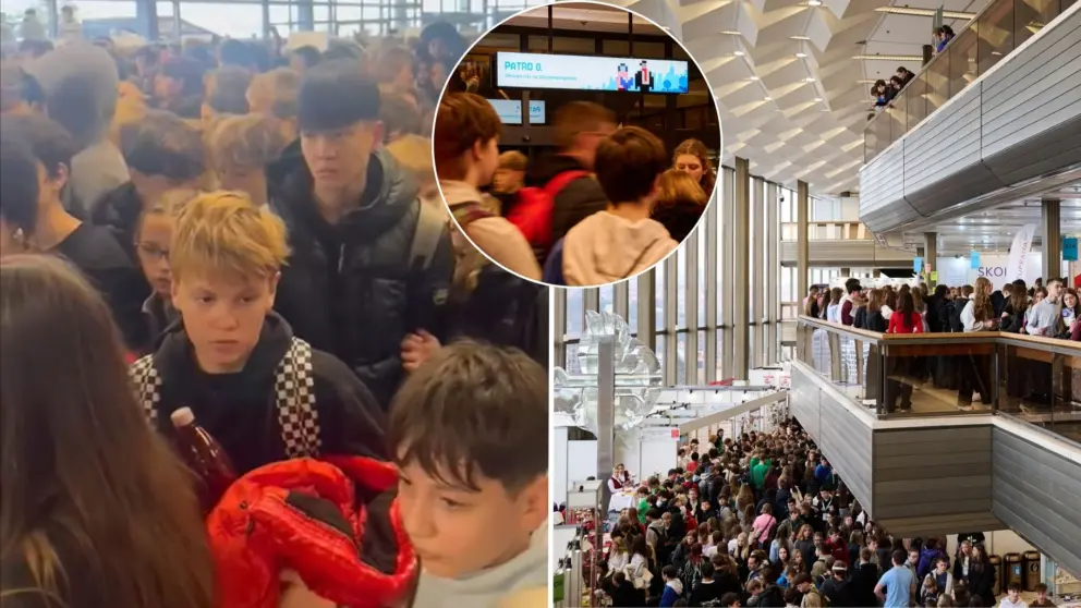 Praha, veľtrh, školy, tlačenica