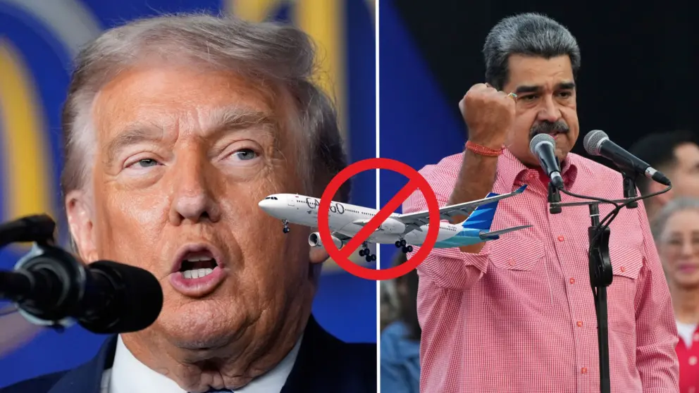 Trump, Maduro, Venezuela, vzdušný priestor