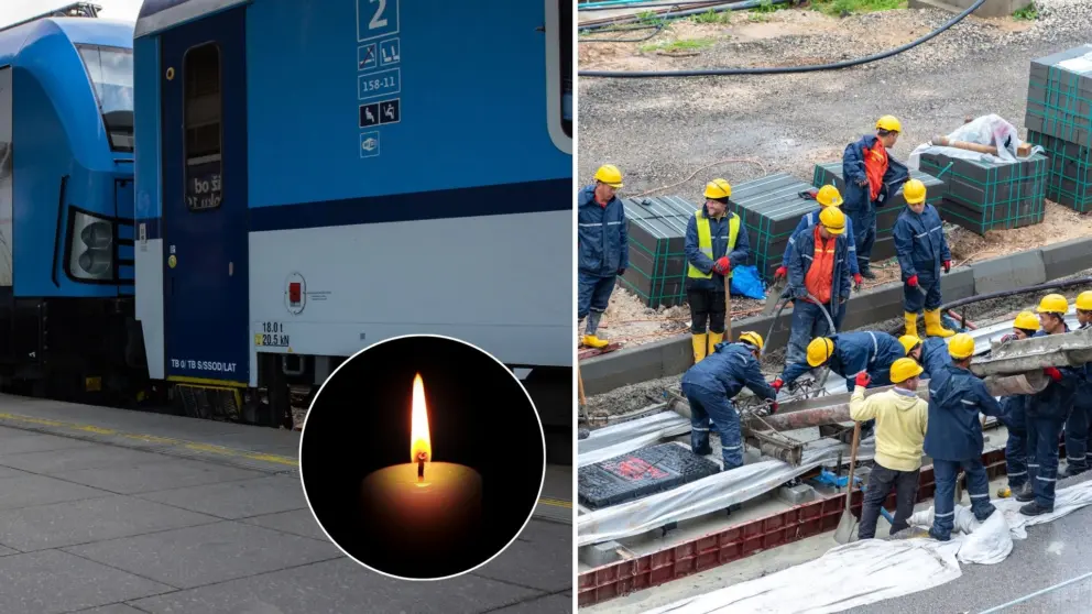 Česko, vlak, nehoda, robotníci