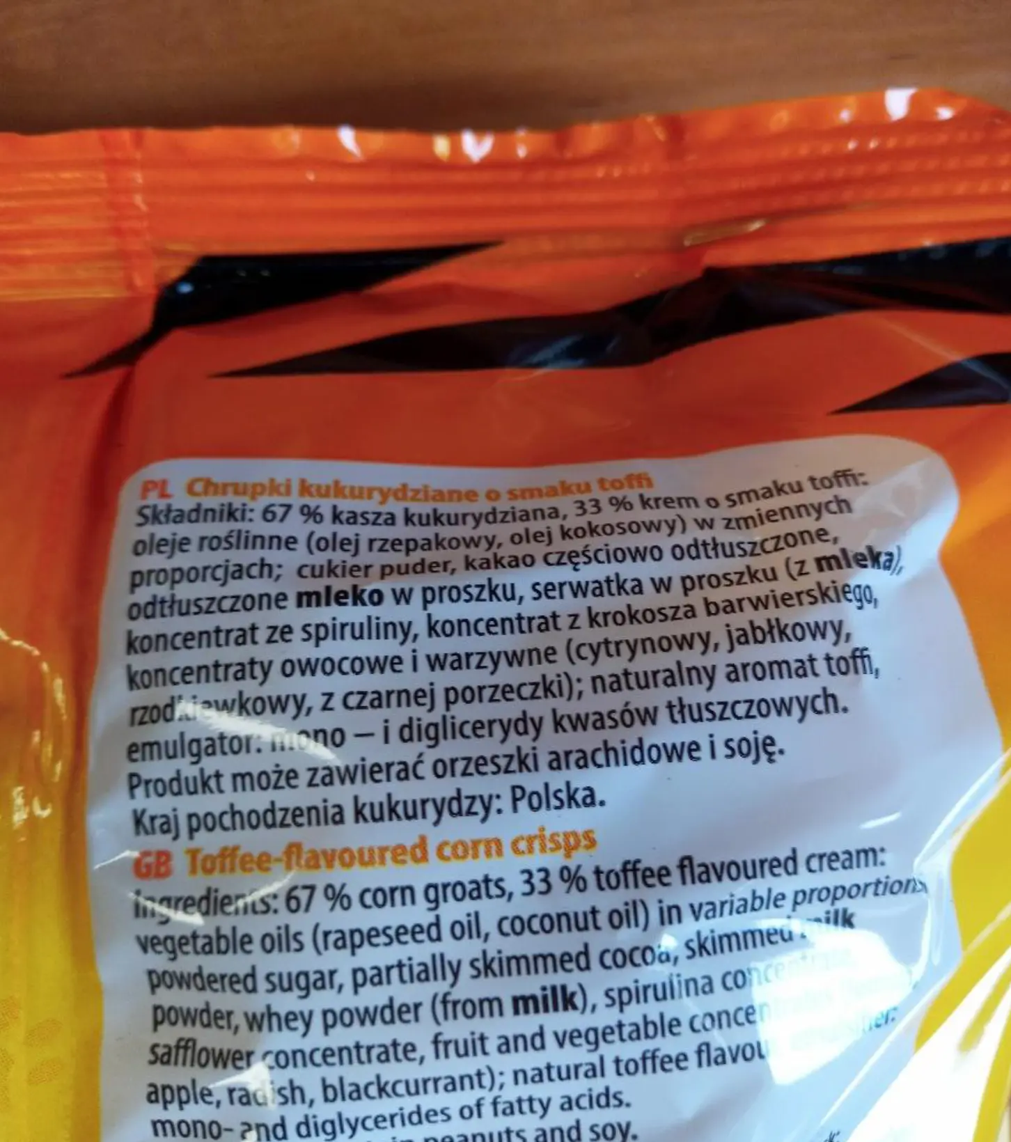 Tygryski – kukuričné chrumky s karamelovou príchuťou.