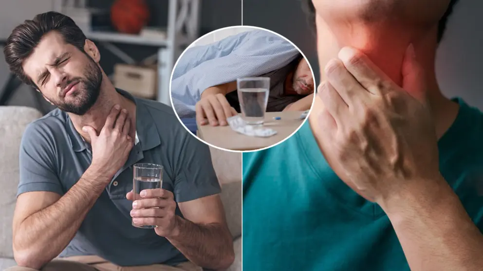 hrdlo nápoj bolesť