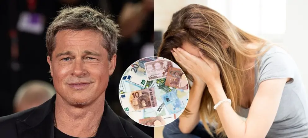 Brad Pitt, smútok, peniaze