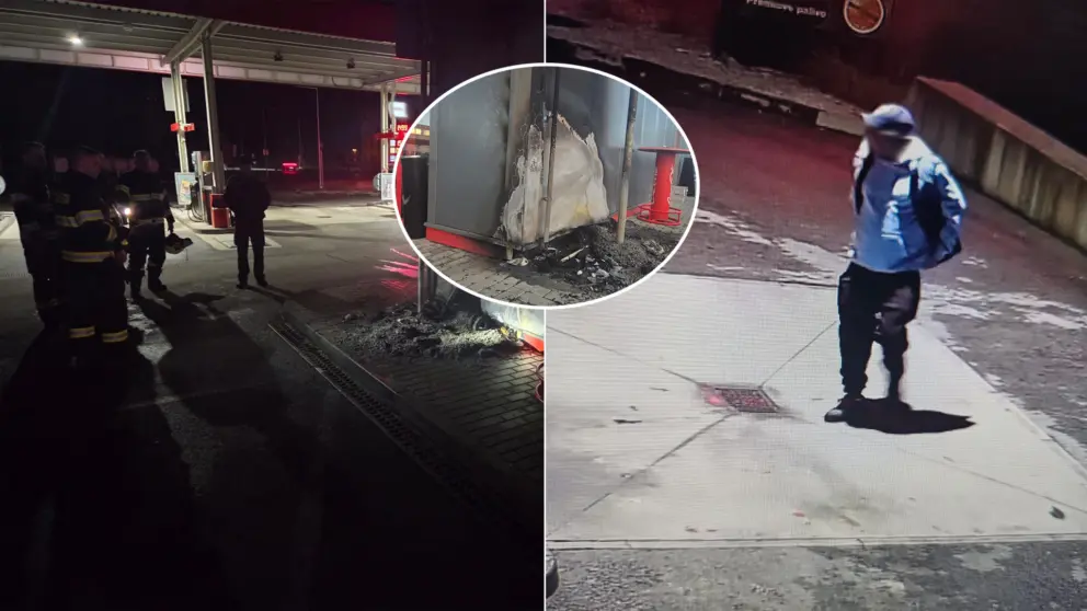 čerpacia stanica po požiari v Novákoch