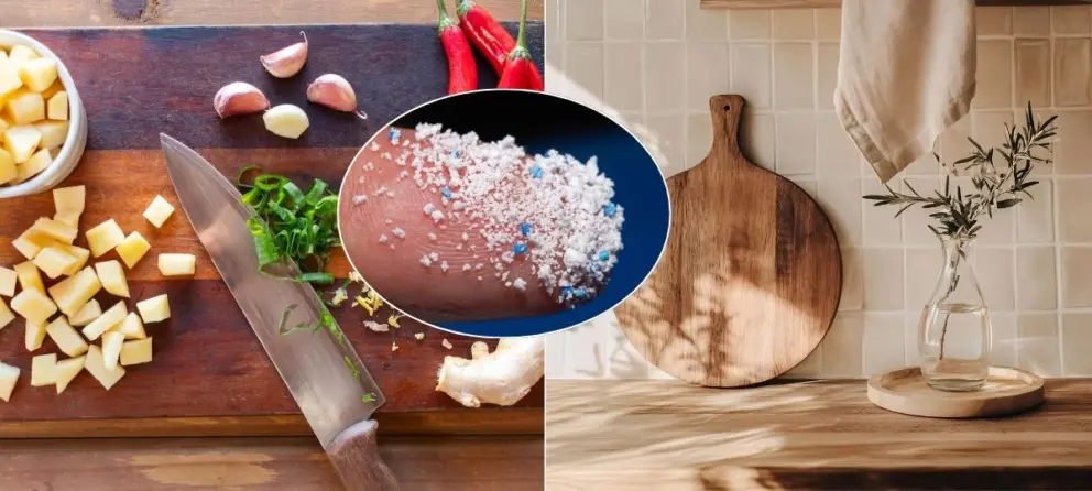 kuchyňa, mikroplasty