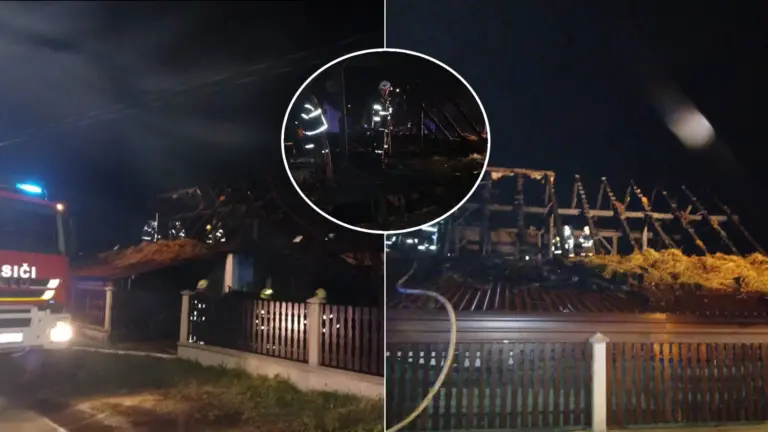 požiar v obci Lisková