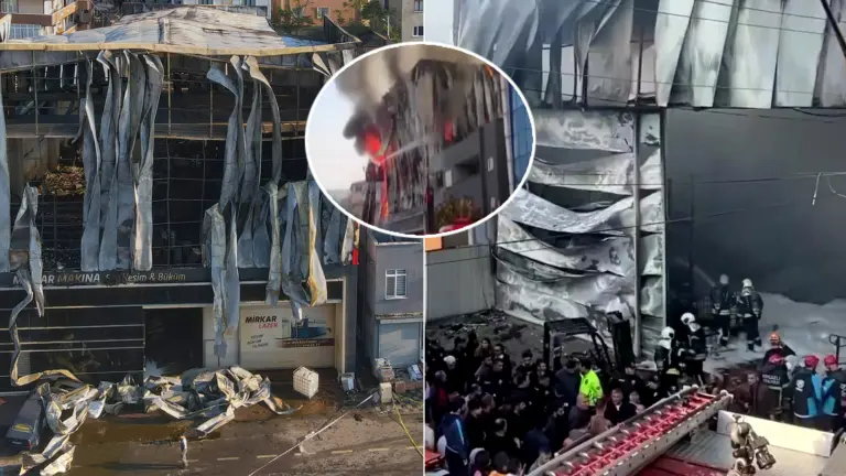 požiar sklad Turecko