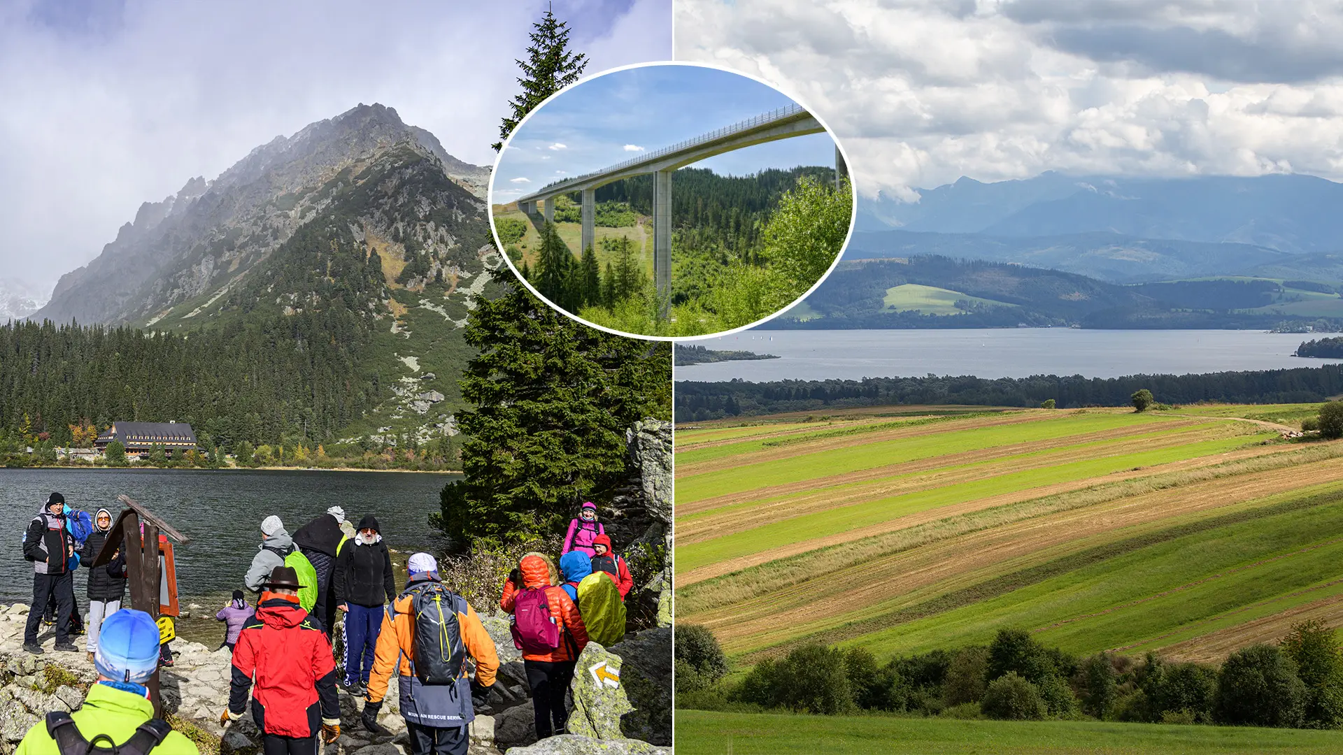 Vysoké Tatry, Popradské Pleso, Oravská priehrada, most Valy