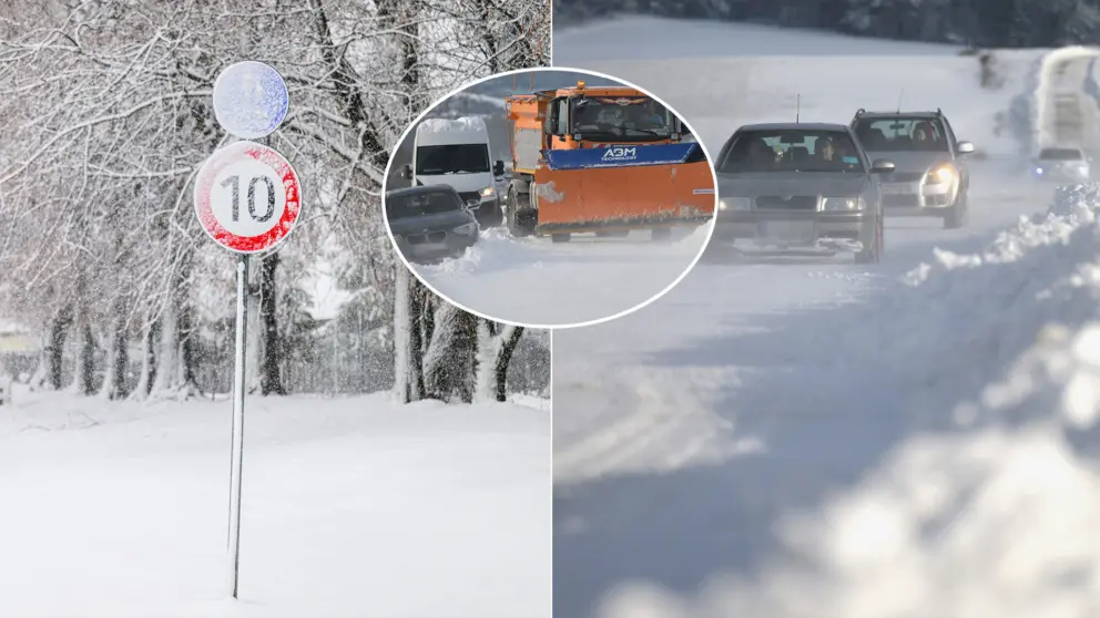 doprava počasie sneh zima cesta autá