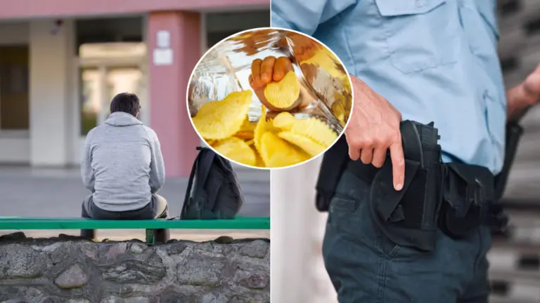 študent čipsy škola polícia