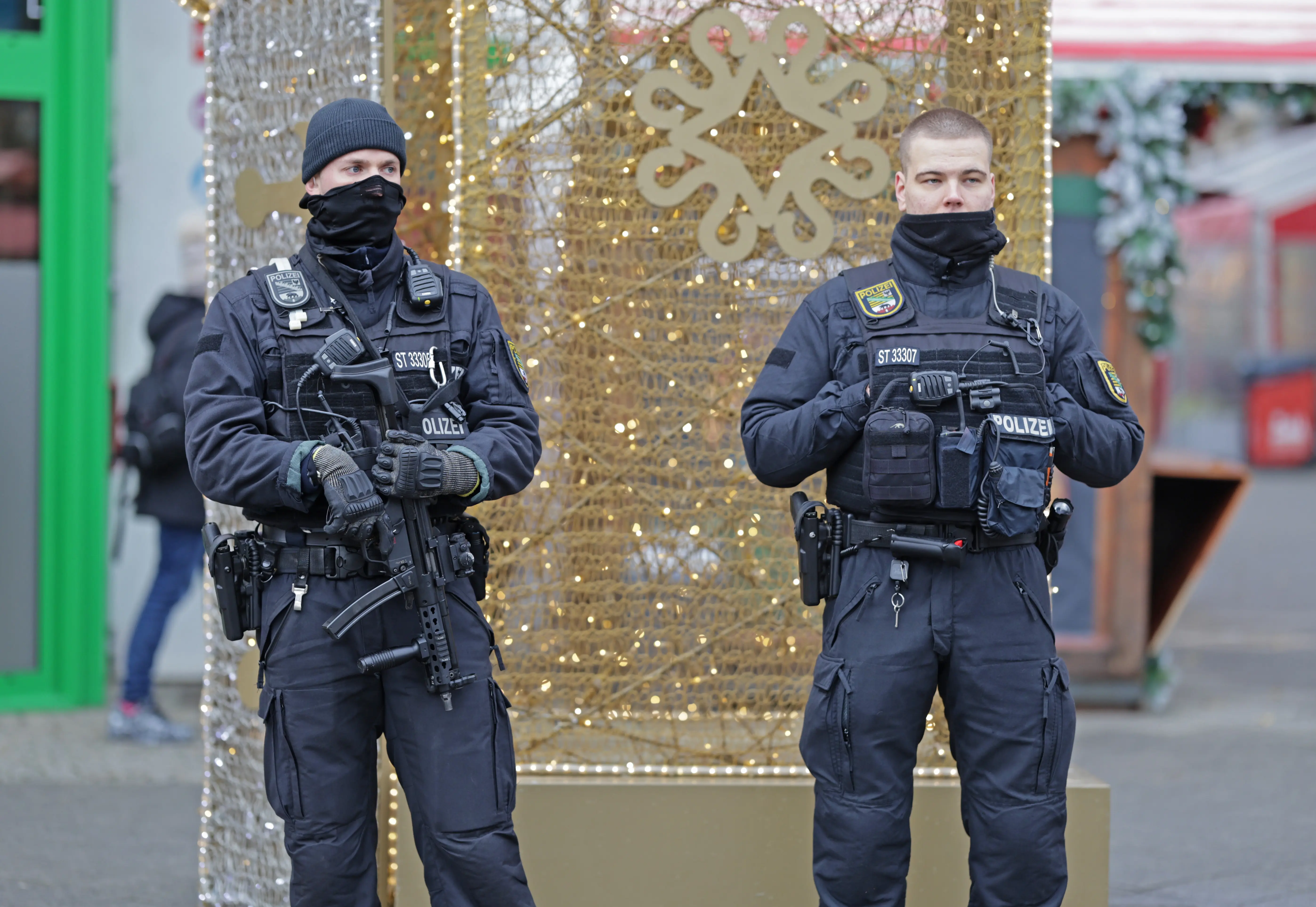 Magdeburg polícia trhy