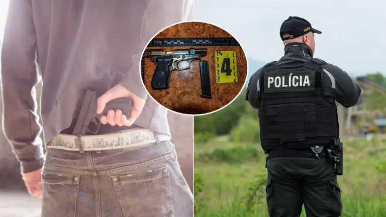 zbraň muž polícia Trebišov