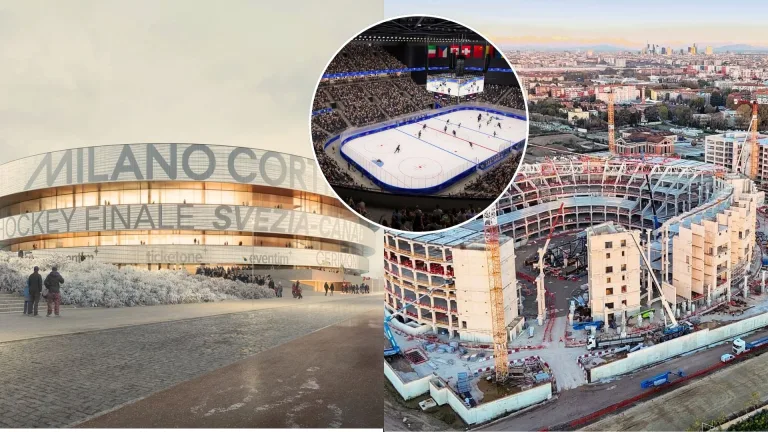 Výstavba hokejového dejiska pre Zimné olympijské hry 2026