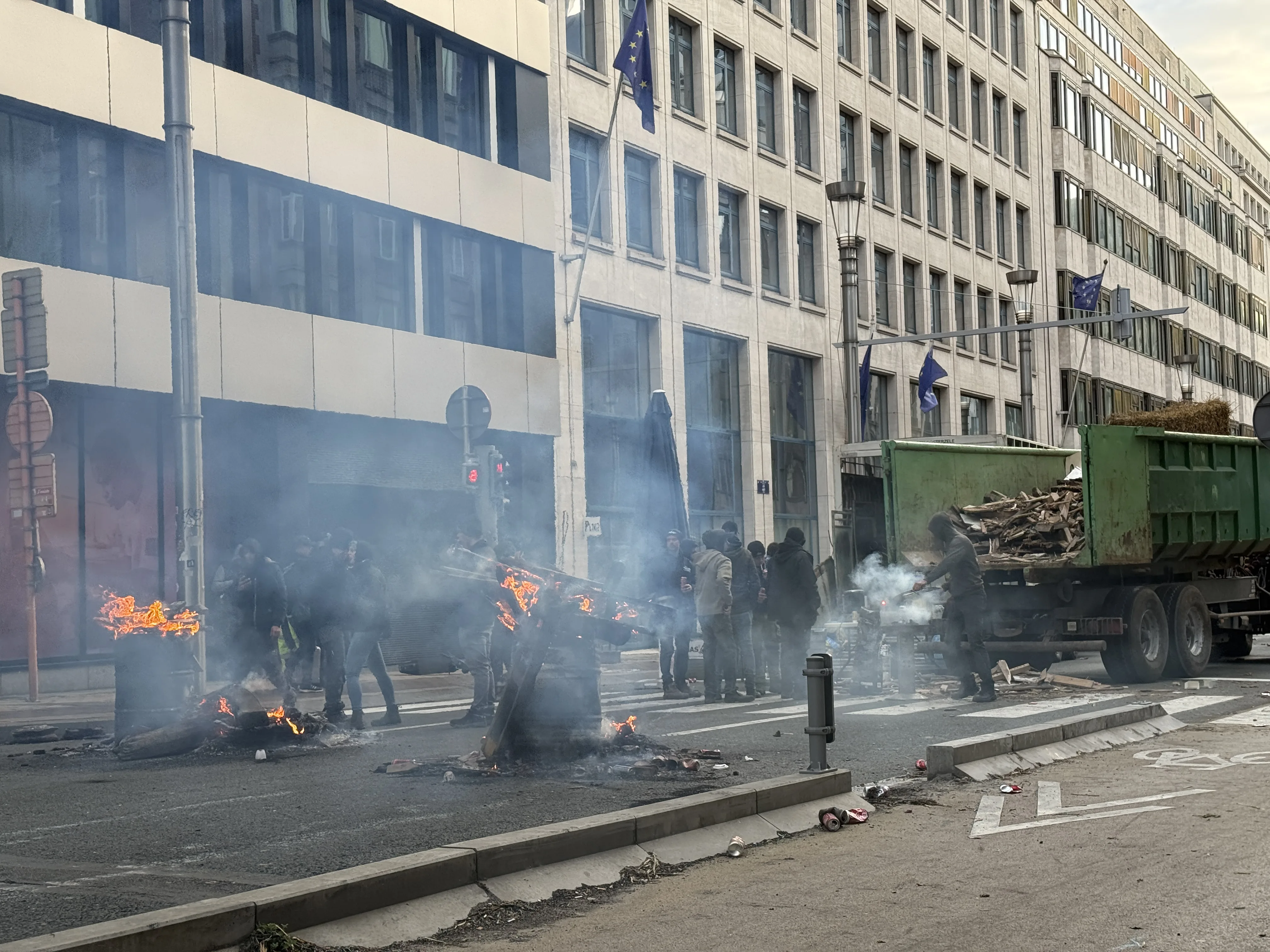 farmári protest traktory Brusel