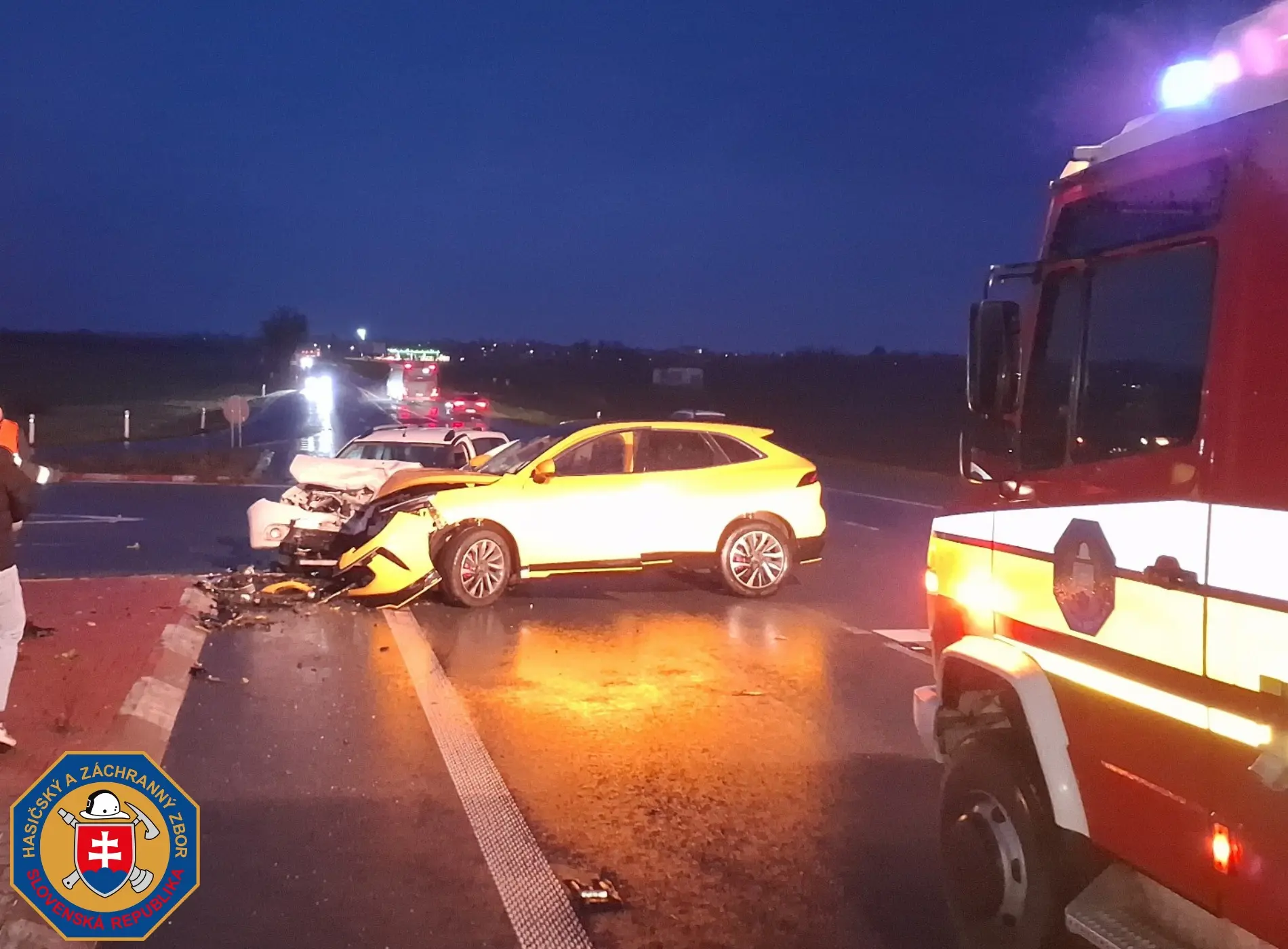 nehoda medzi Sencom a Blatným