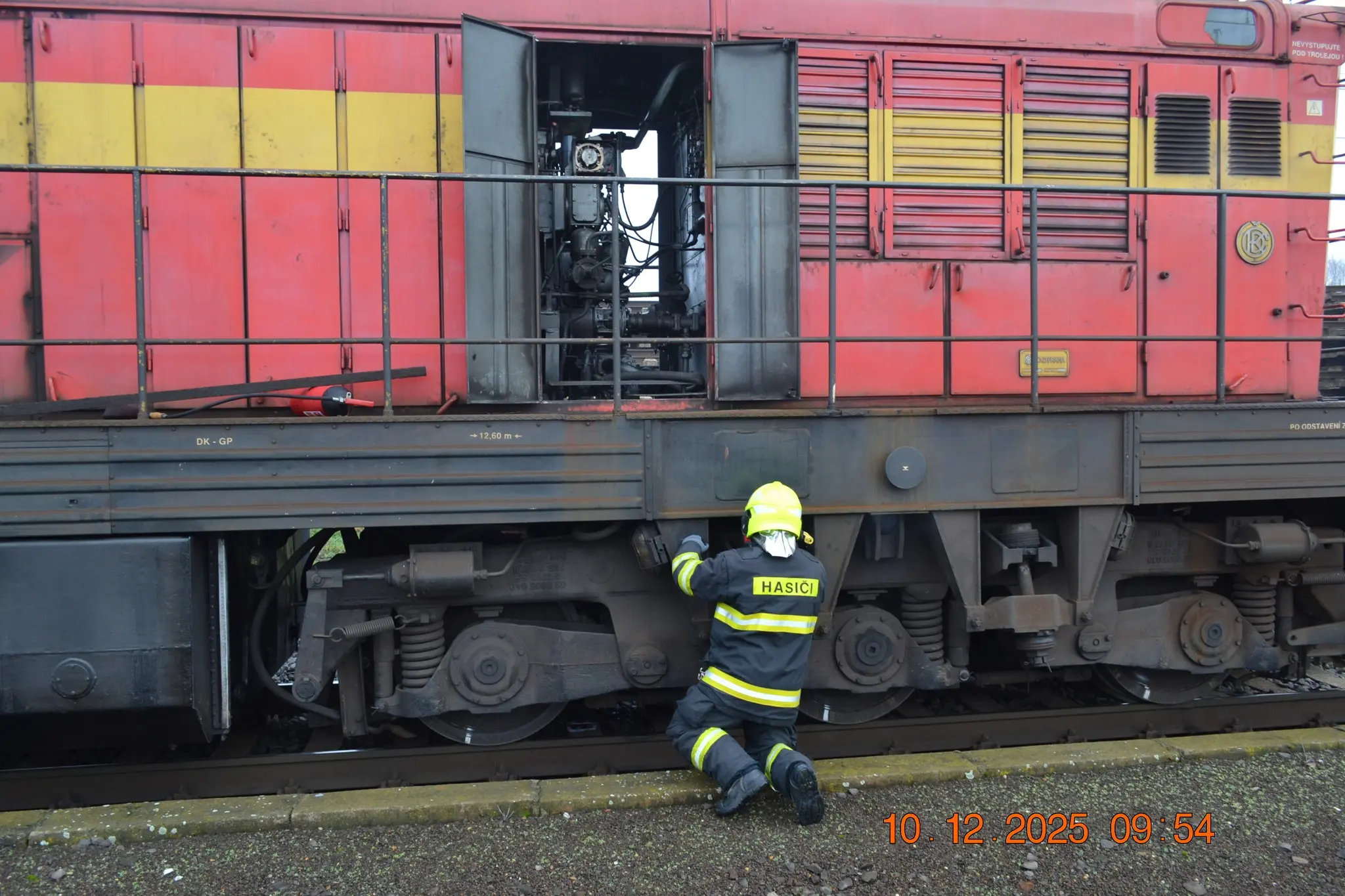 rušeň požiar v obci Veľký Horeš