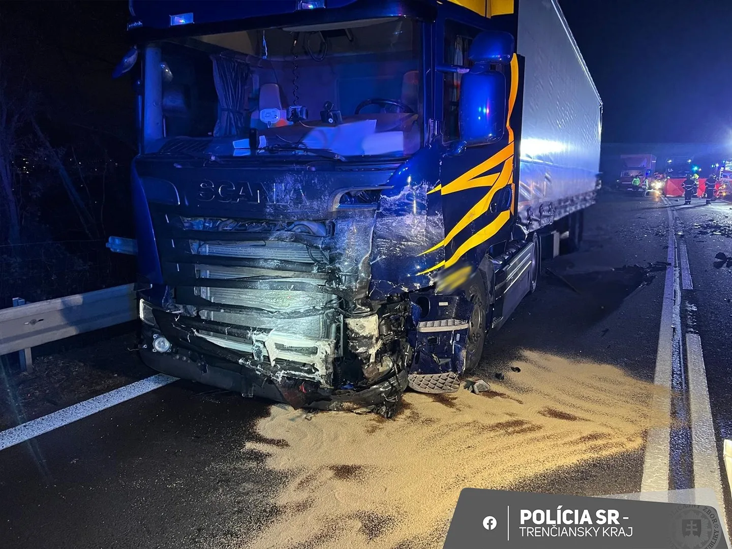 nehoda na D1 pri Trenčíne auto kamión