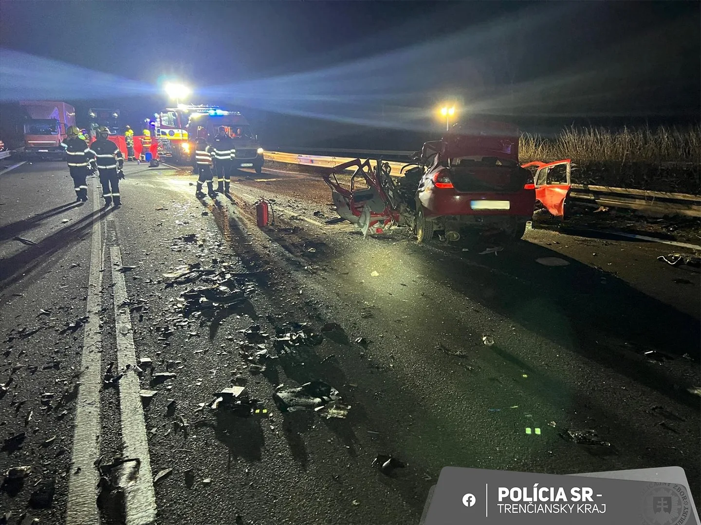 nehoda na D1 pri Trenčíne auto kamión