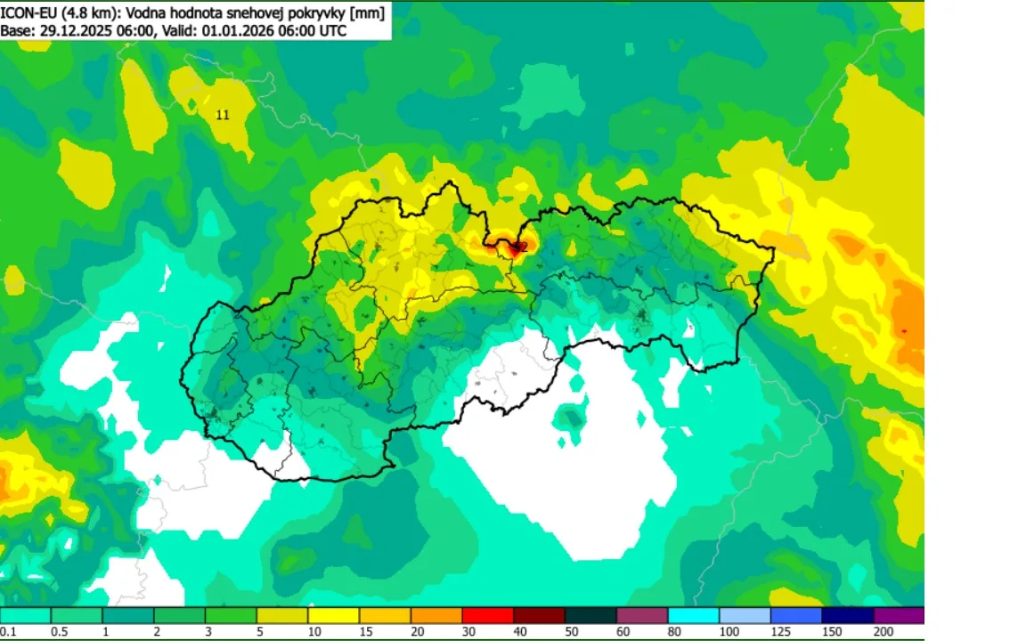 shmu Icon sneh Nový rok