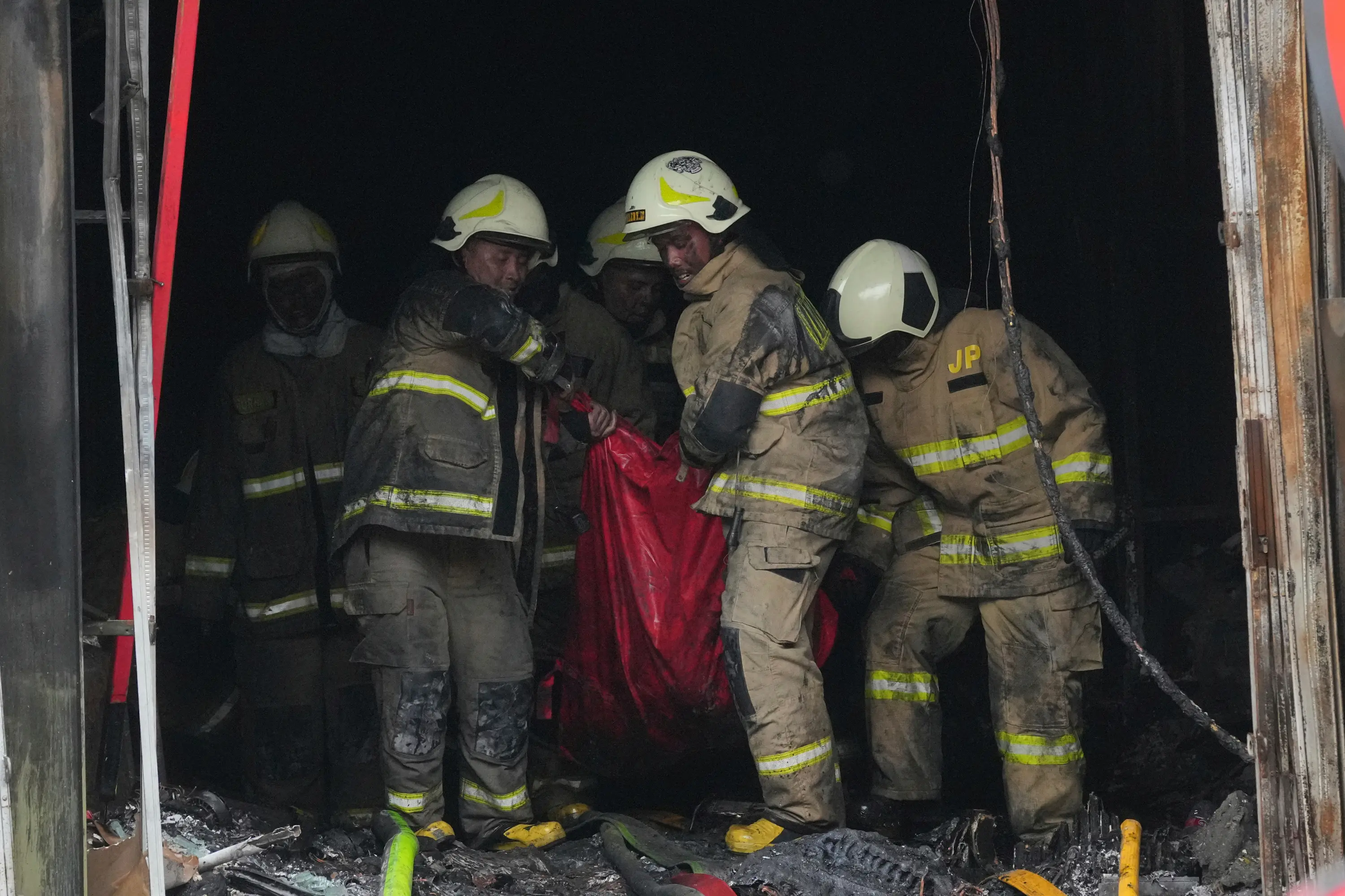 požiar budova Jakarta