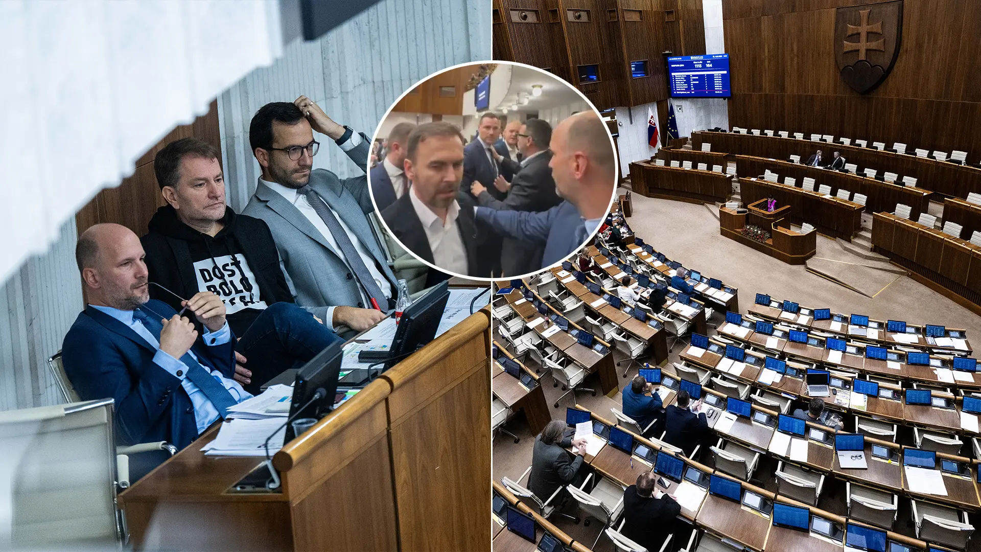 potýčka v parlamente