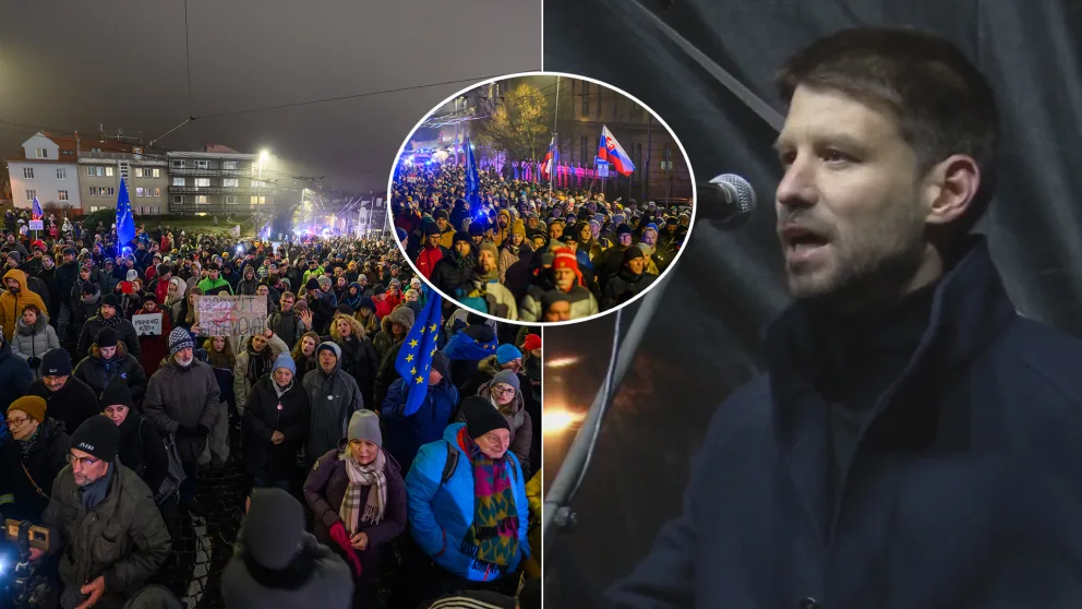 protest vláda PS Šimečka