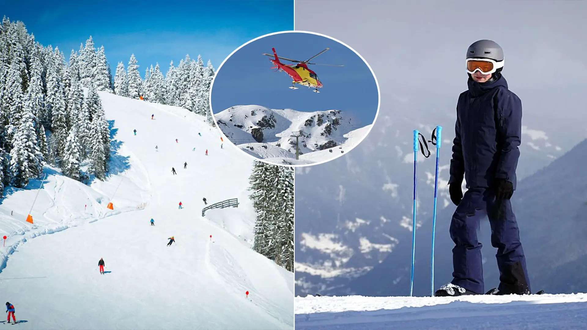 lyžiar Rakúsko lyžiarske stredisko záchranári