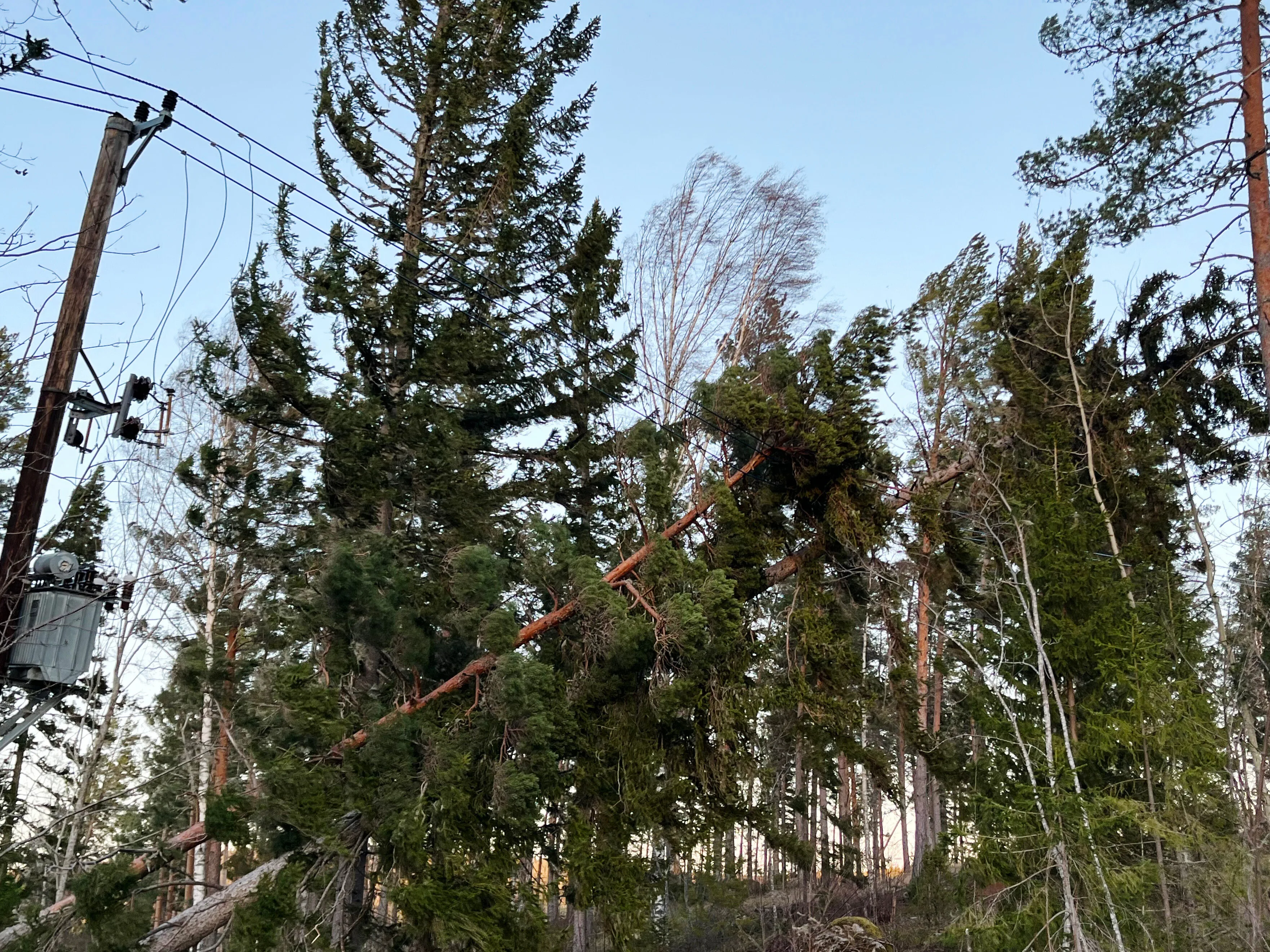 zimná búrka Johannes Švédsko