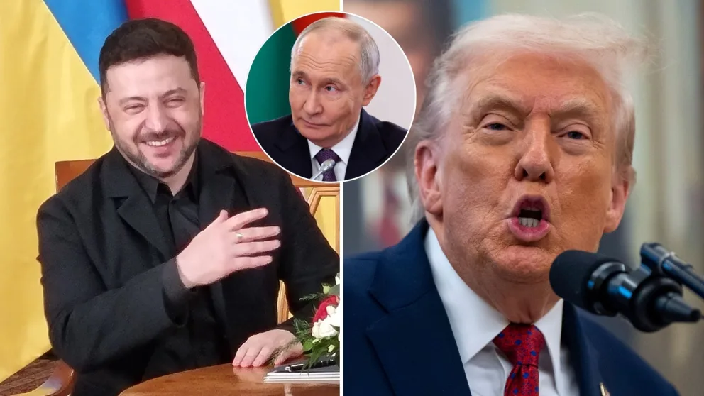 Trump, Zelenskyj, Putin