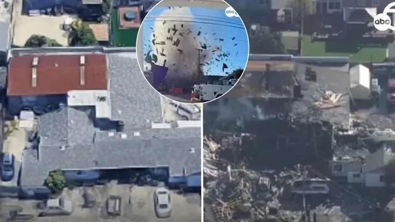 výbuch domu, Kalifornia