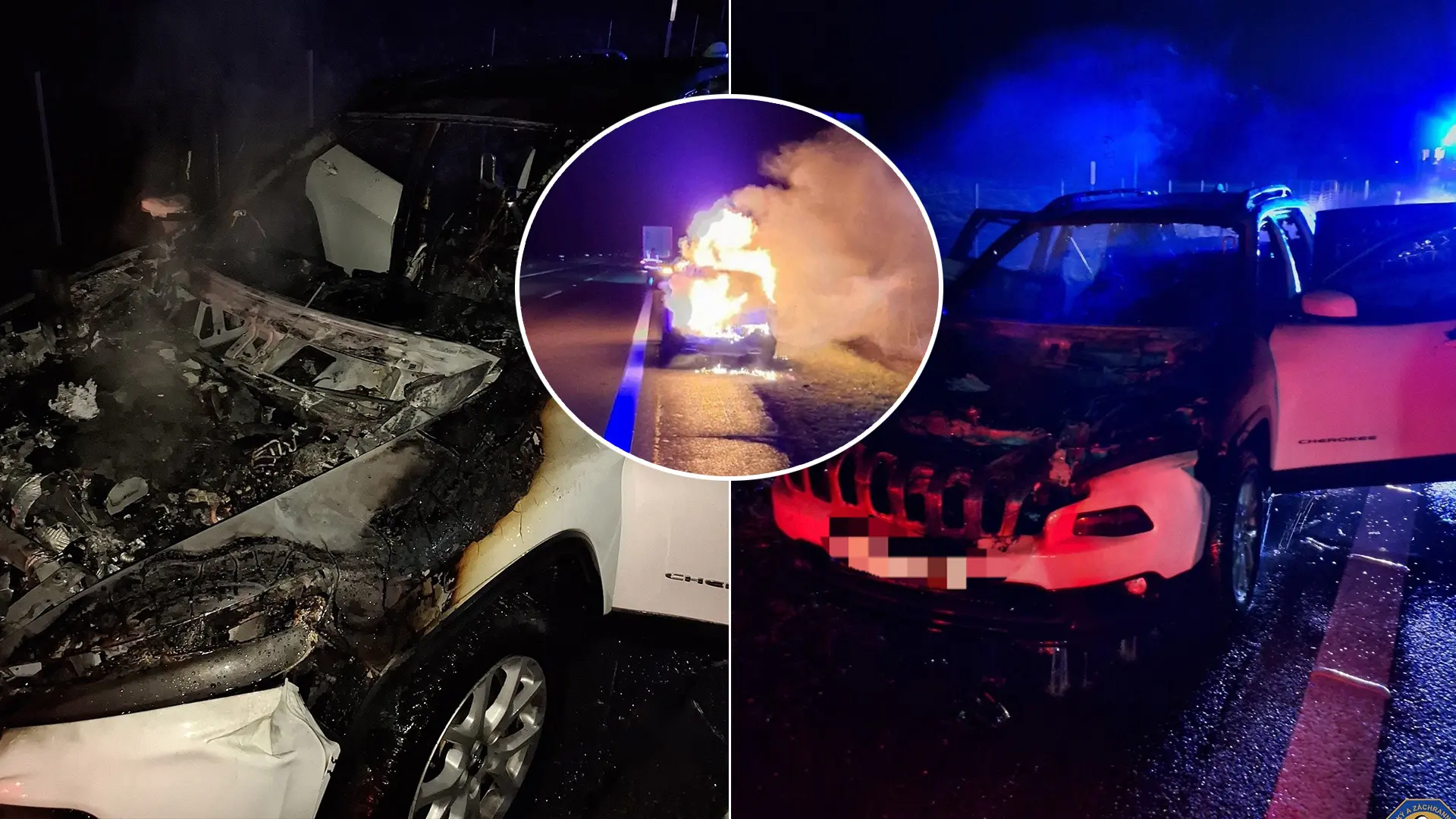 požiar auto R1 pri Žiari nad Hronom