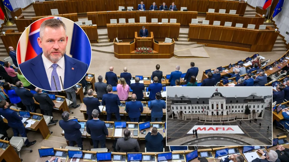 parlament pellegrini nápis mafia