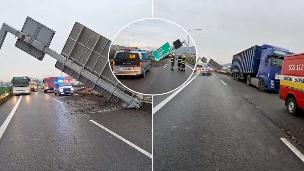 kamión nehoda R1 pred Banskou Bystricou