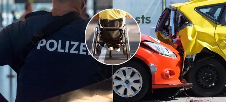 polícia, nehoda, invalid